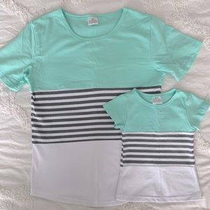 Sweet Matching Mommy & Me T-shirt set. Women’s size XS, kids size 0-6 months.